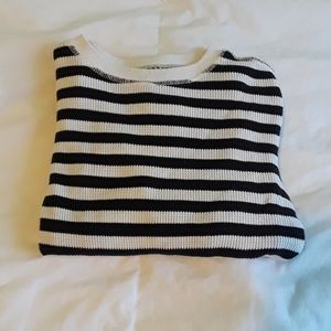 Striped ribbed sweater